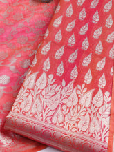 Woven Chanderi Unstitched Suit With Dupatta